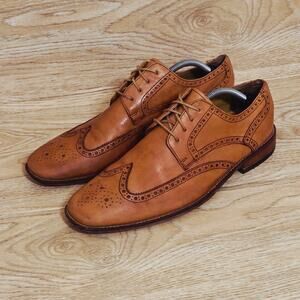 Cole Haan Air Giraldo Oxfords Dress Shoes Mens Size 11.5 Brown Leather Wingtip